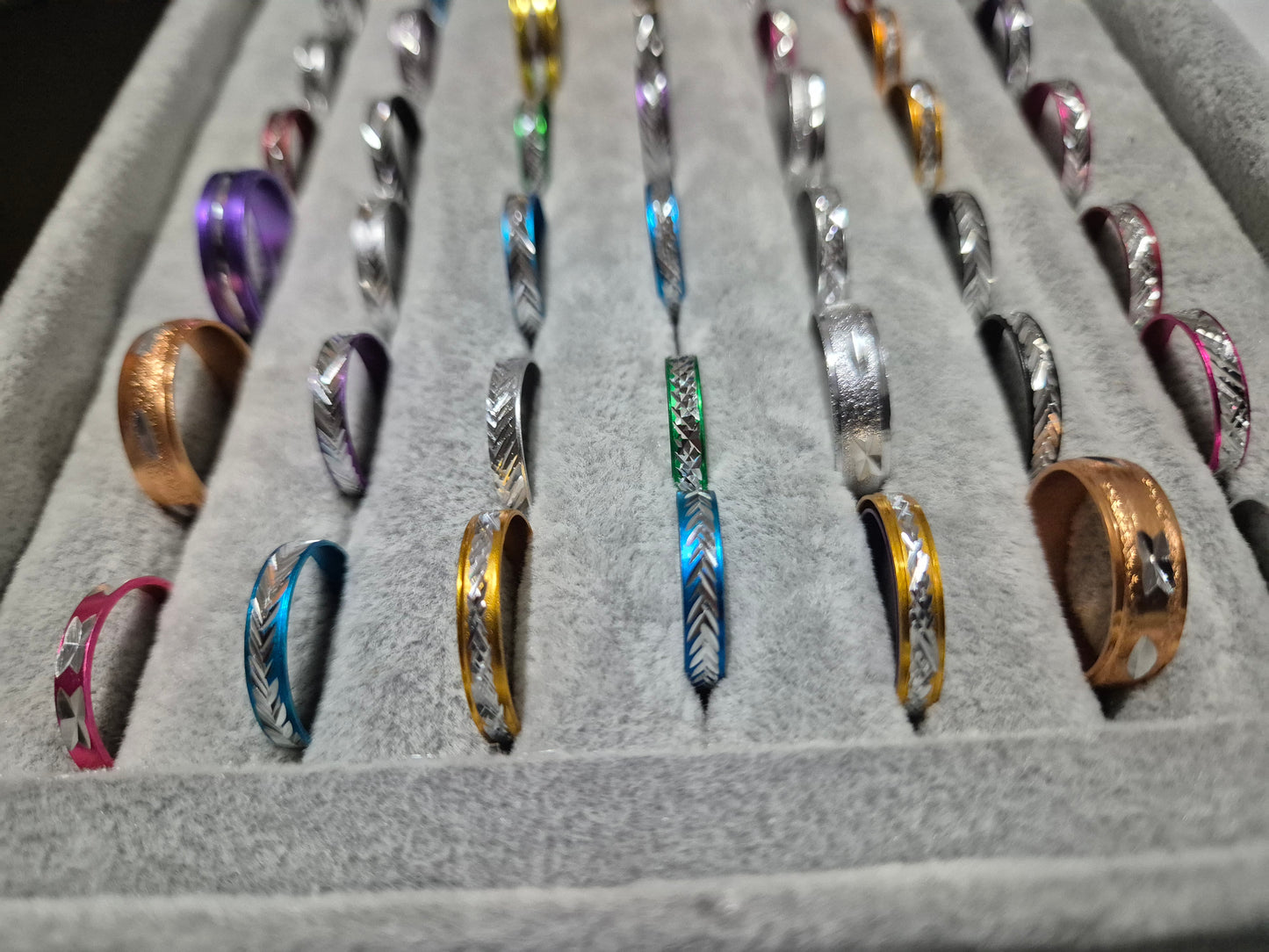 Retro Rings Multi Colors Bulk 80 Pack