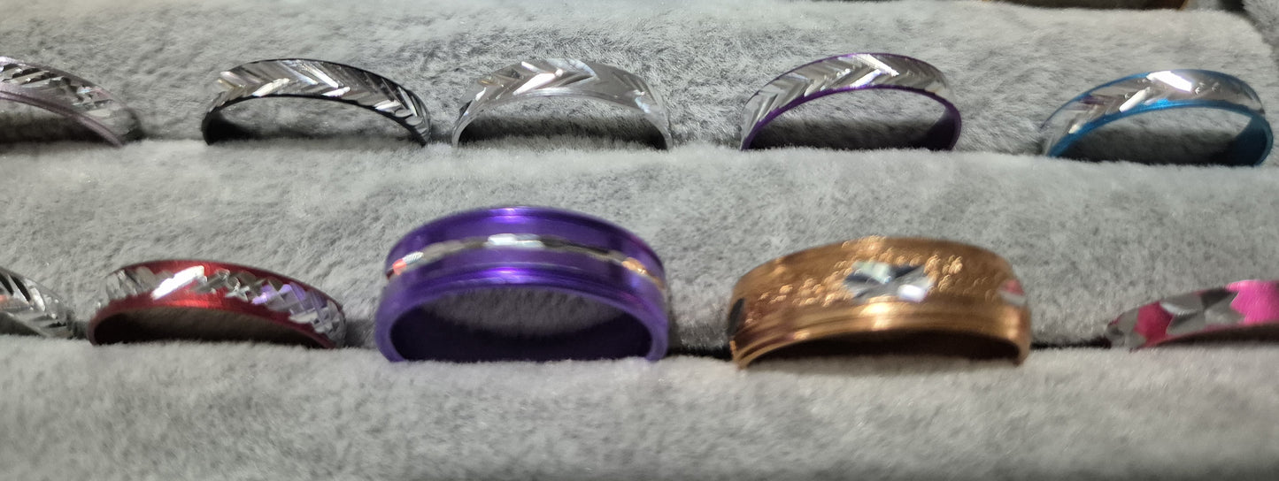 Retro Rings Multi Colors Bulk 80 Pack
