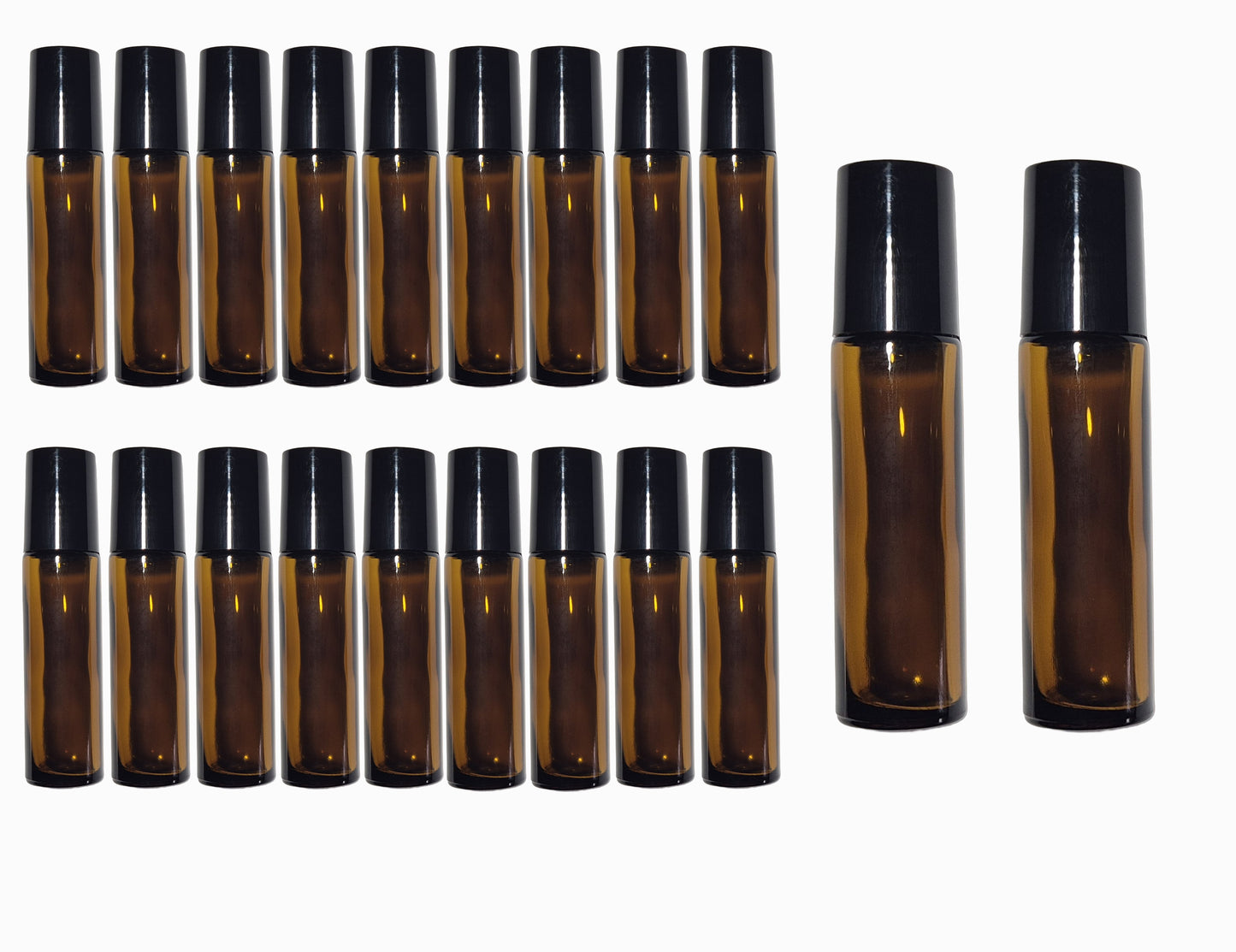 20pk amber glass refill perfume bottles 10ml (main)