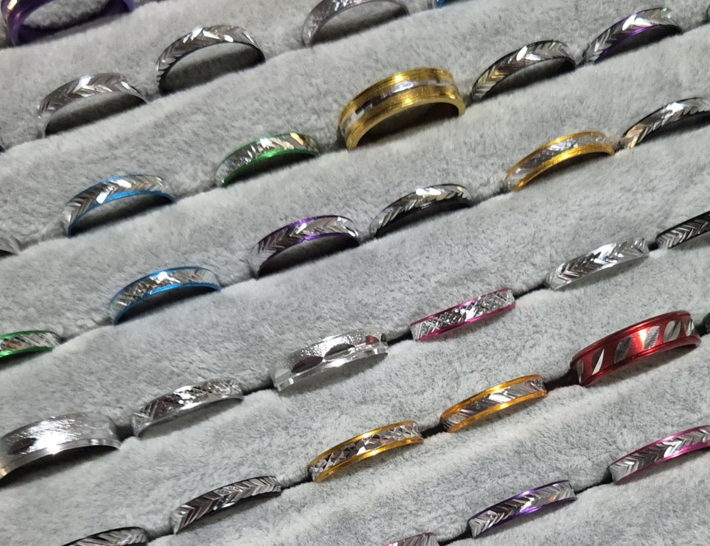 Retro Rings Multi Colors Bulk 80 Pack