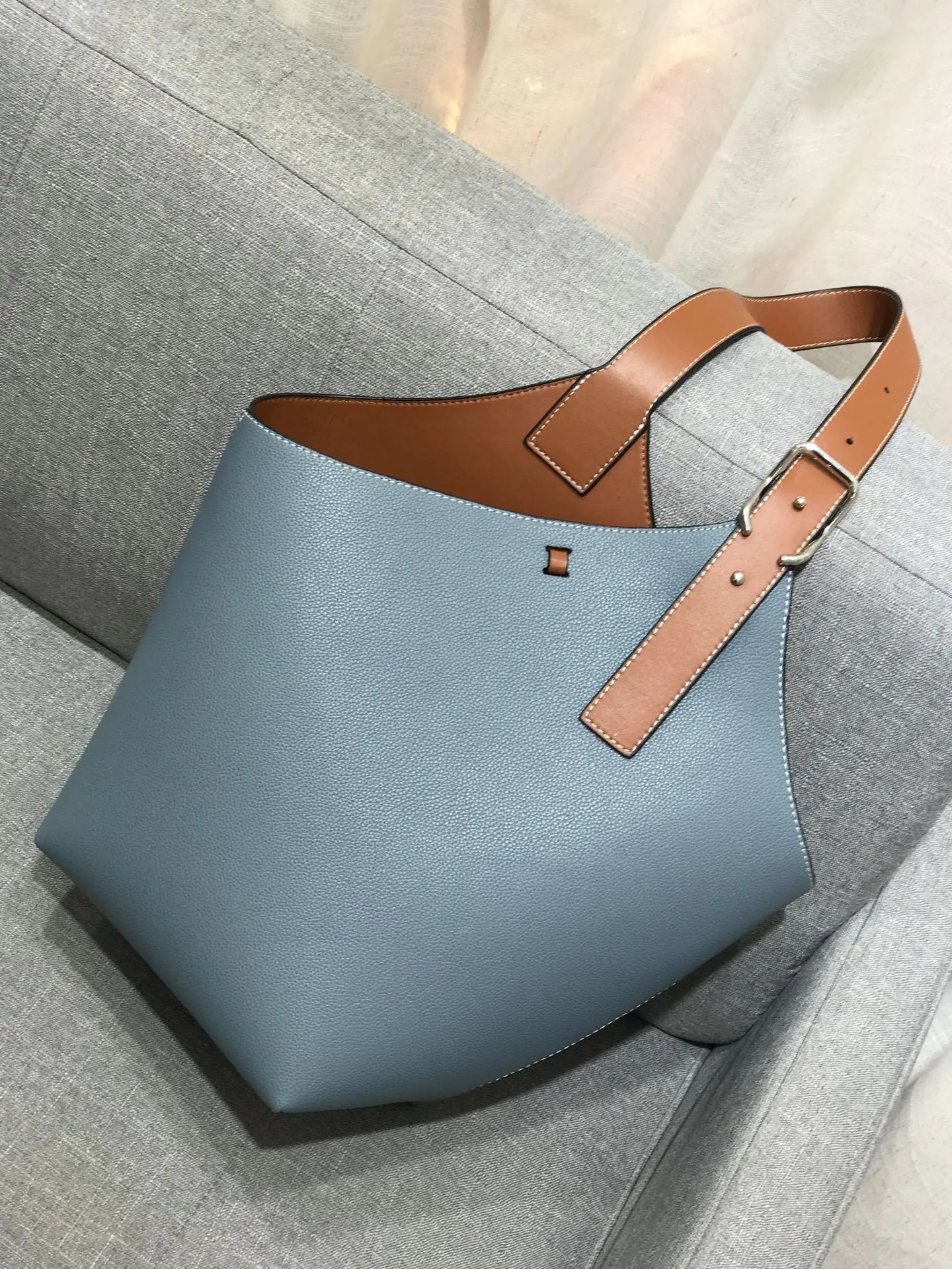 Premium Soft Leather Bucket Bag - Women's Large Shoulder Handbag