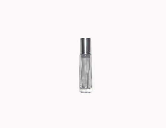 Glass Refillable Perfume Bottles Silver Roll On 10ml