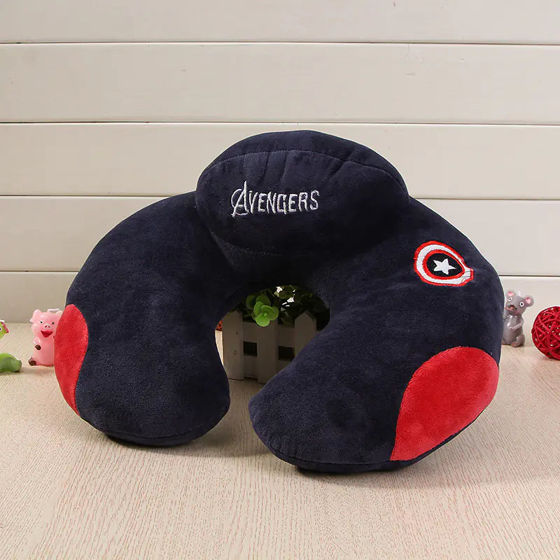 U-Shaped Travel Neck Pillow - Cartoon Superhero Collectible Design