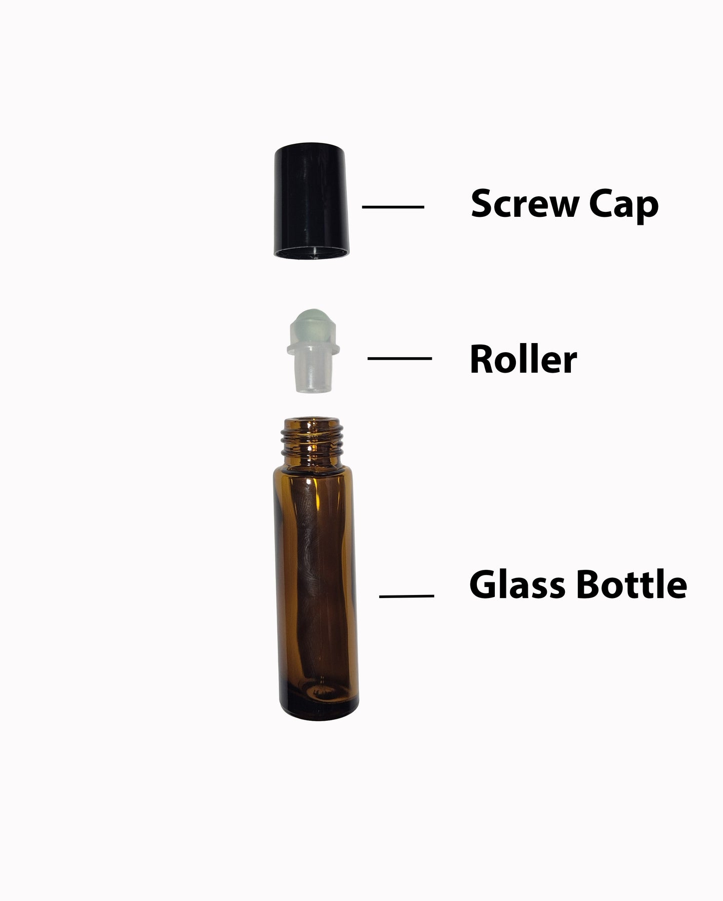 Amber glass refill perfume bottles 10ml (Details)