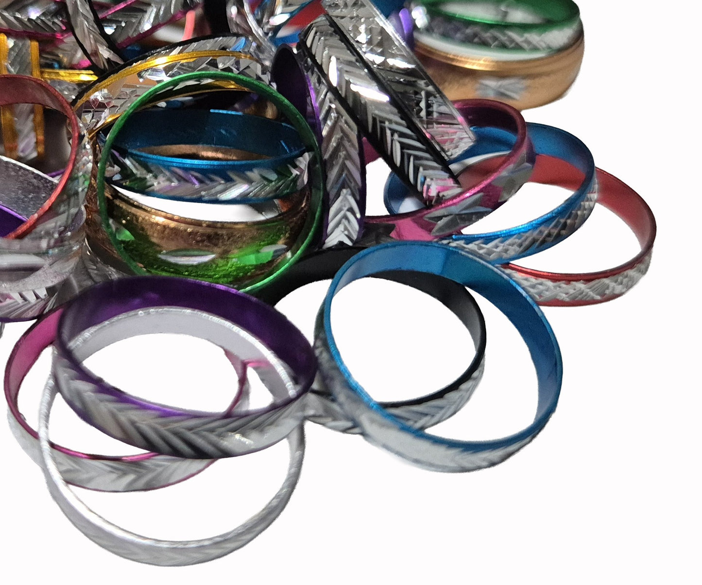 Retro Rings Multi Colors Bulk 80 Pack