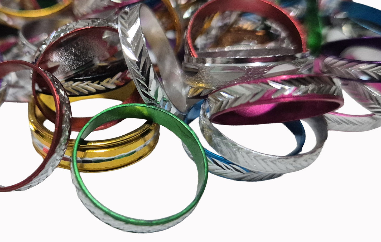 Retro Rings Multi Colors Bulk 80 Pack