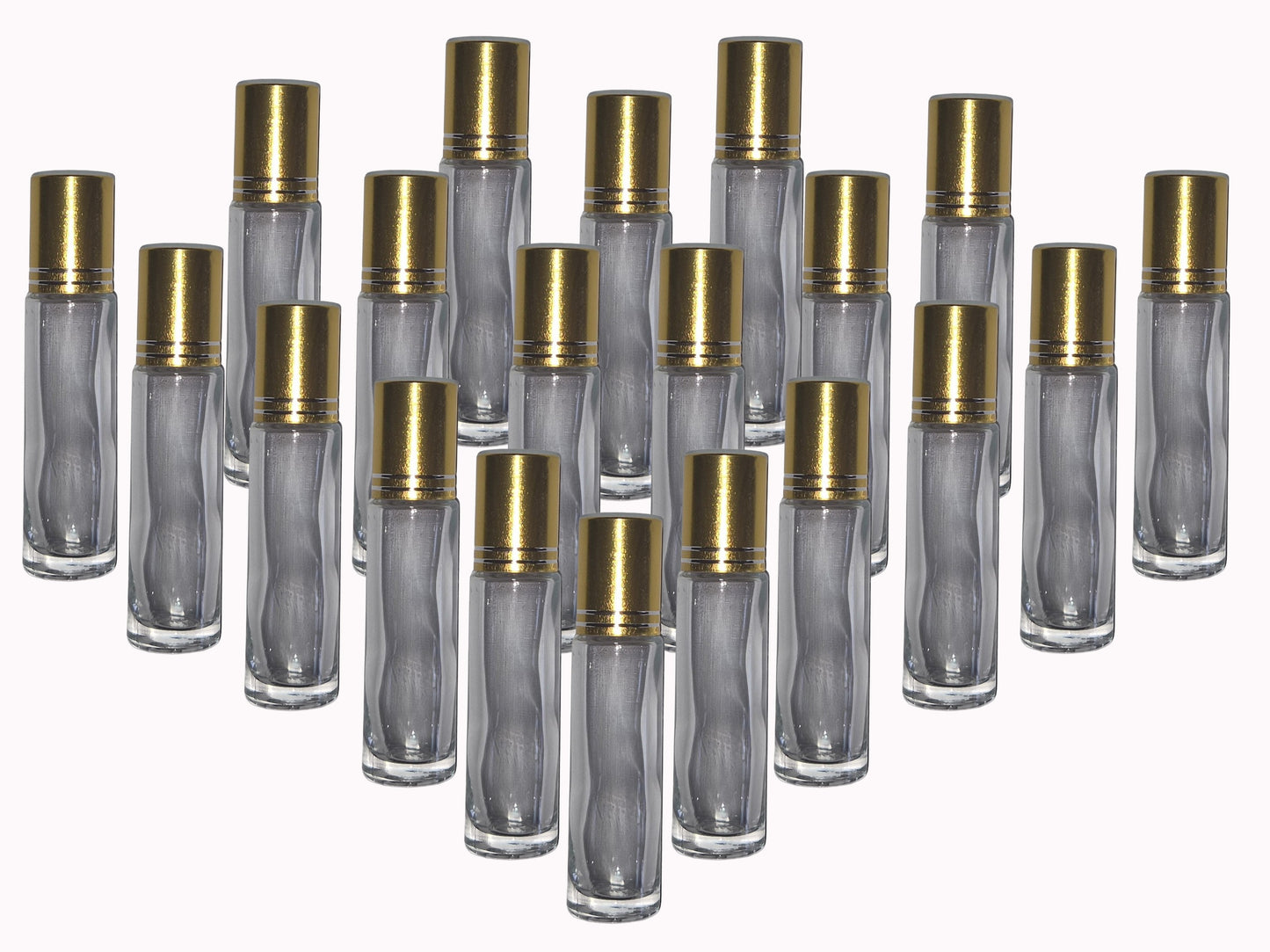 Glass Refillable Perfume Bottles Gold Roll On 10ml