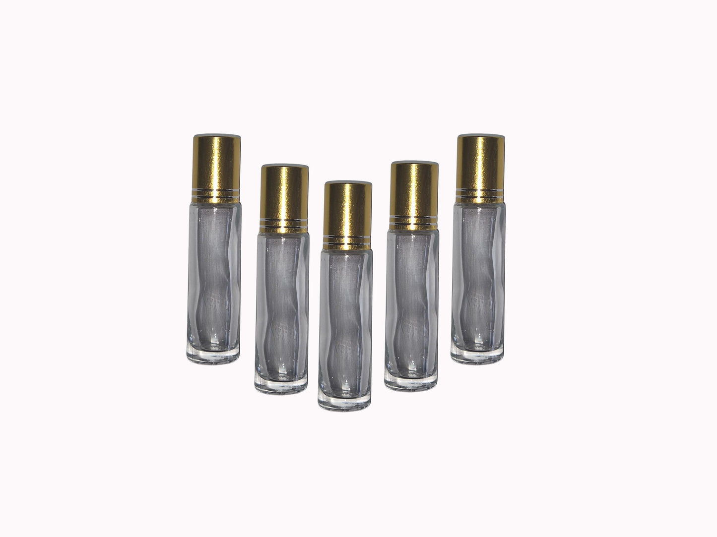 Glass Refillable Perfume Bottles Gold Roll On 10ml