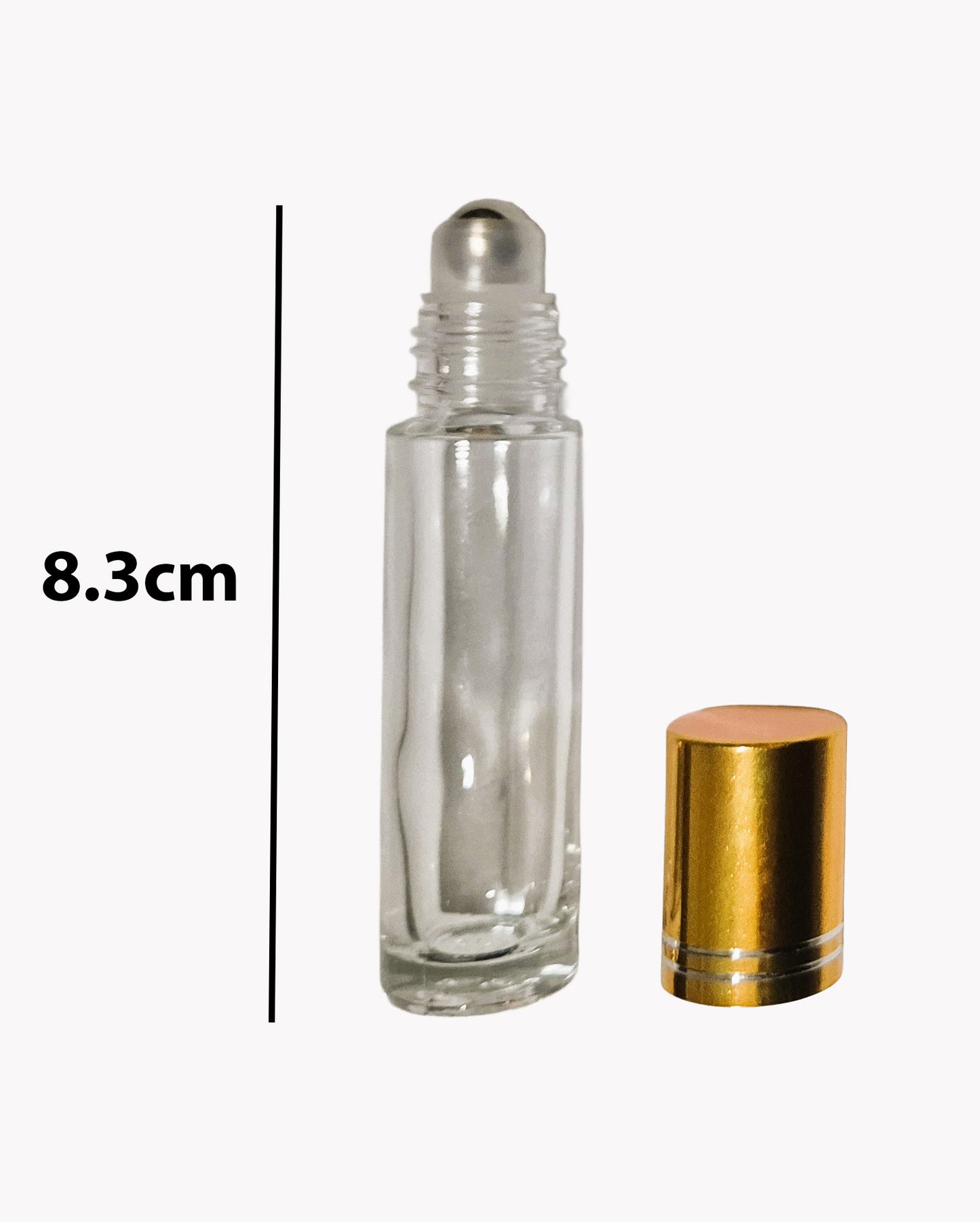 Glass Refillable Perfume Bottles Gold Roll On 10ml