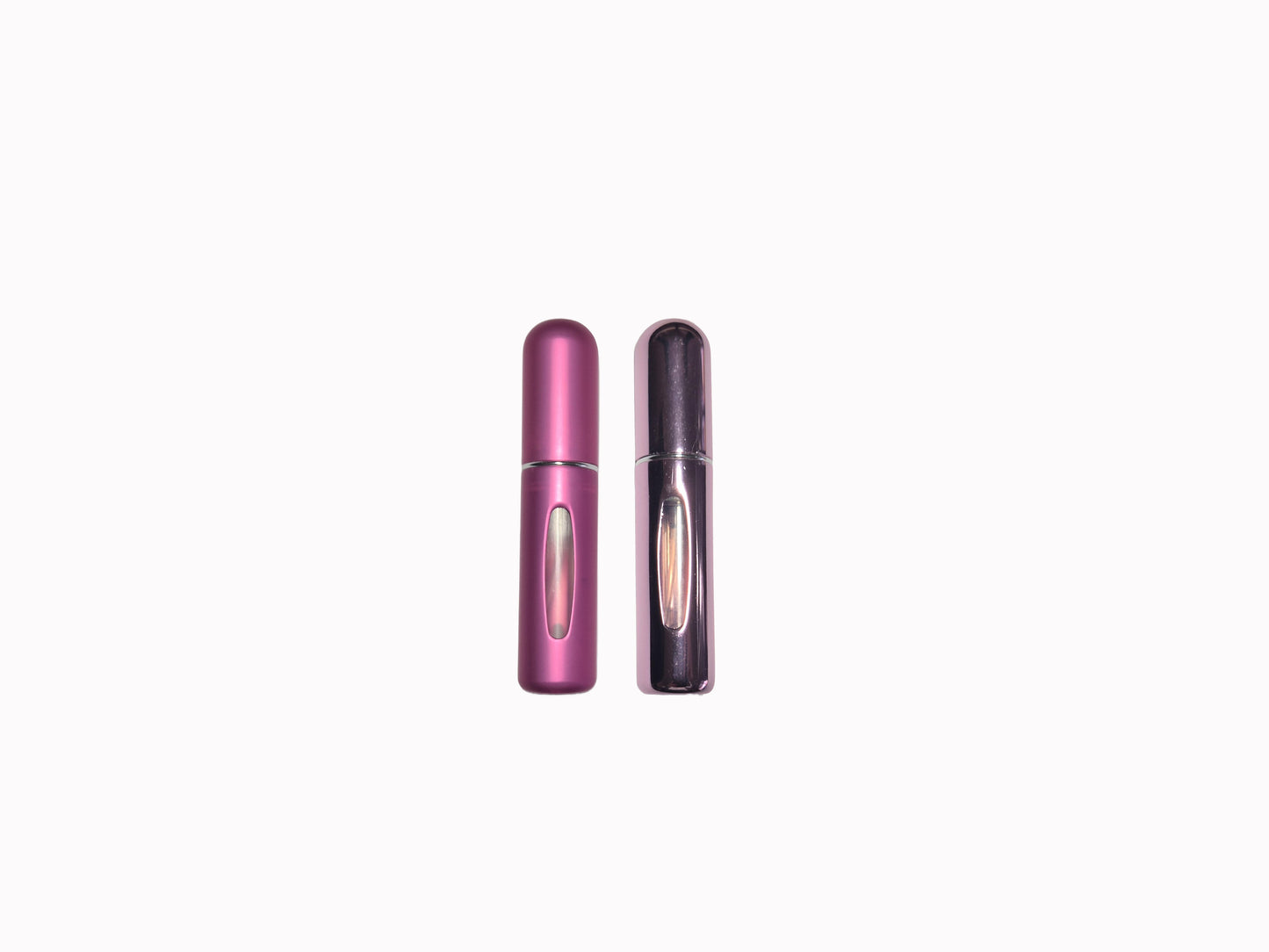 2pk pink and metallic pink refillable spray perfume bottles 10ml