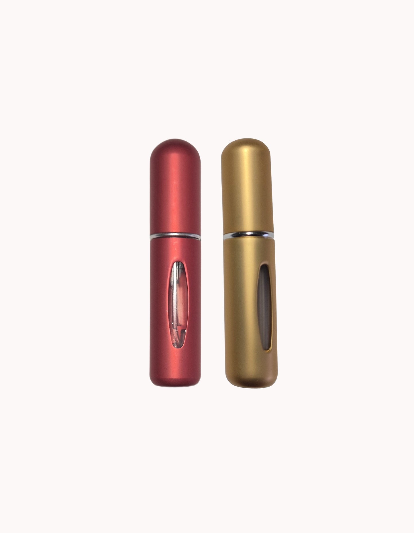2pk red and gold refillable spray perfume bottles 10ml