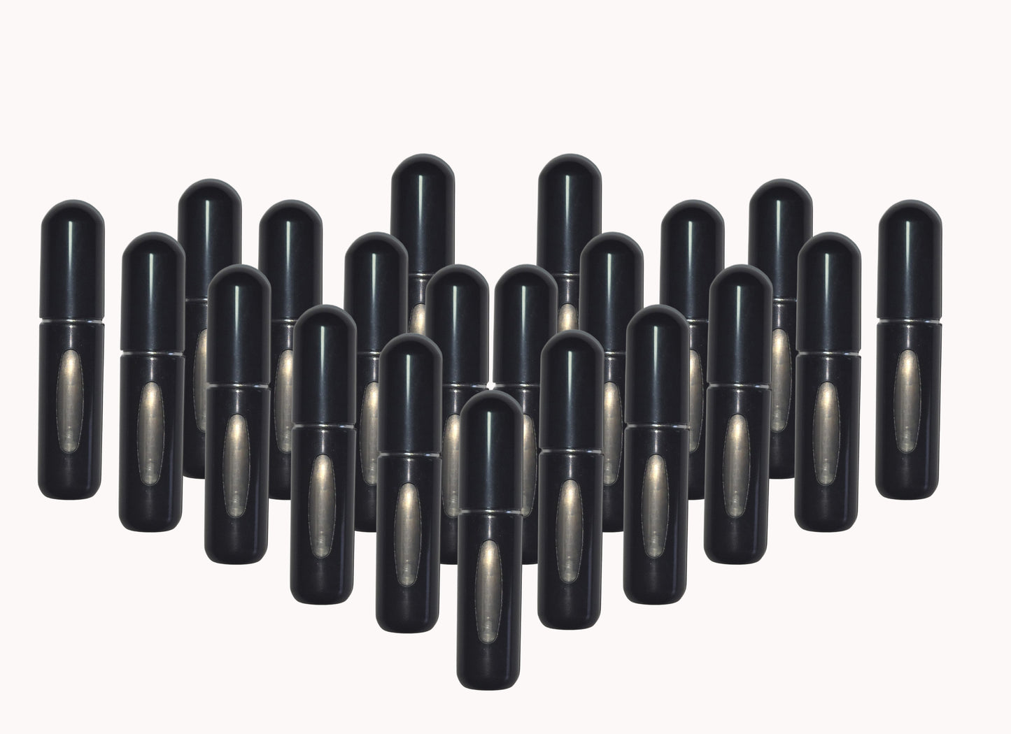 20 Pack Refillable Perfume Bottles Black 10ml