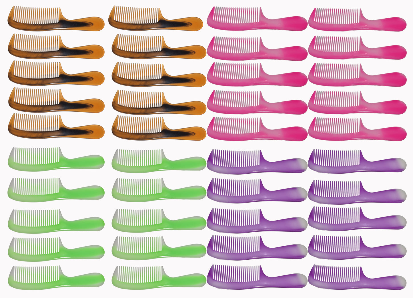 Travel Hair Combs Set - 40 Pack Mixed Colors for All Hair Types (quantity)