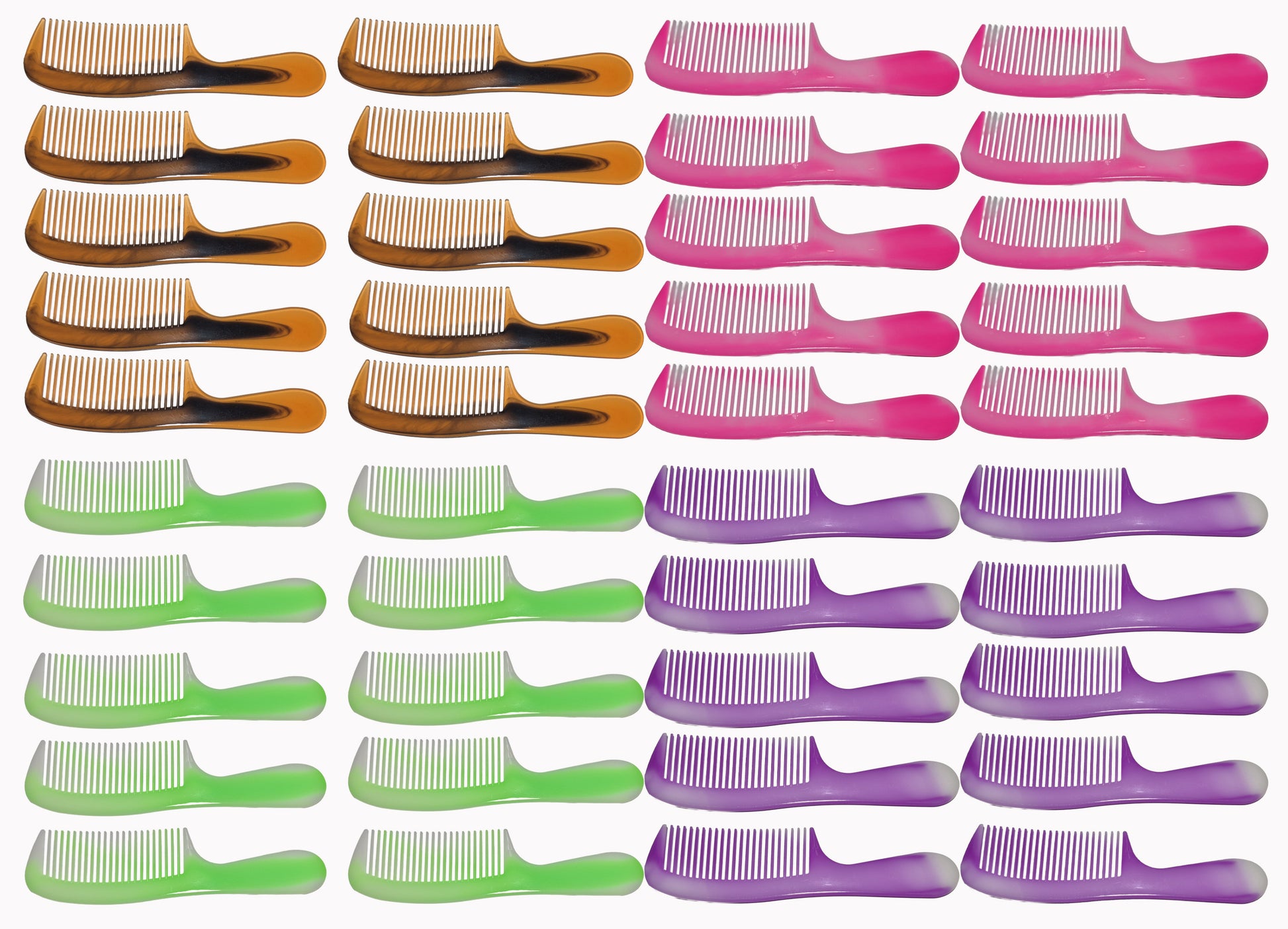 Travel Hair Combs Set - 40 Pack Mixed Colors for All Hair Types (quantity)