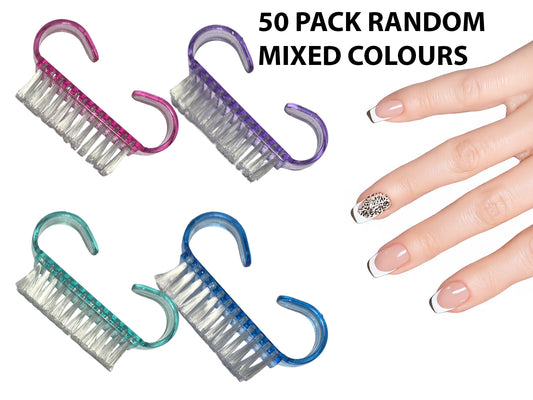 Ergonomic Nail Scrubbers Set - 50 Mixed Color Pack (main)