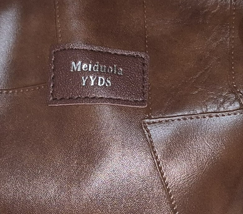 Large Leather Shoulder Bag Tote Purse Handbag Messenger Crossbody Satchel Retro