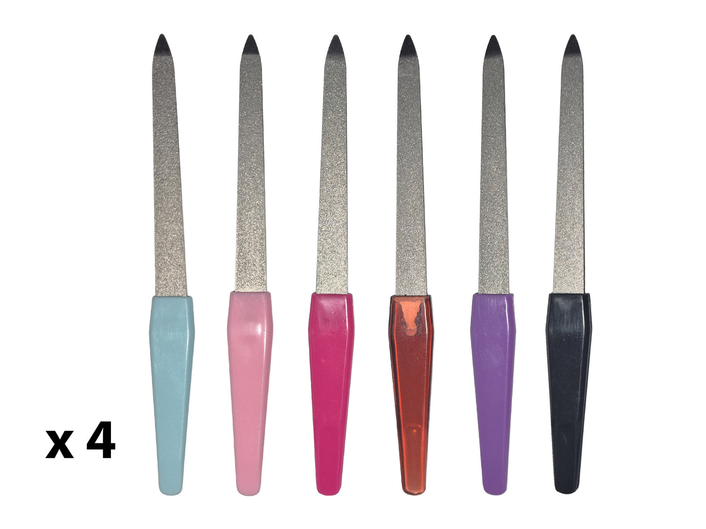 Professional Grade Metal Nail Files Set- Mixed Colors (Bulk Buy)
