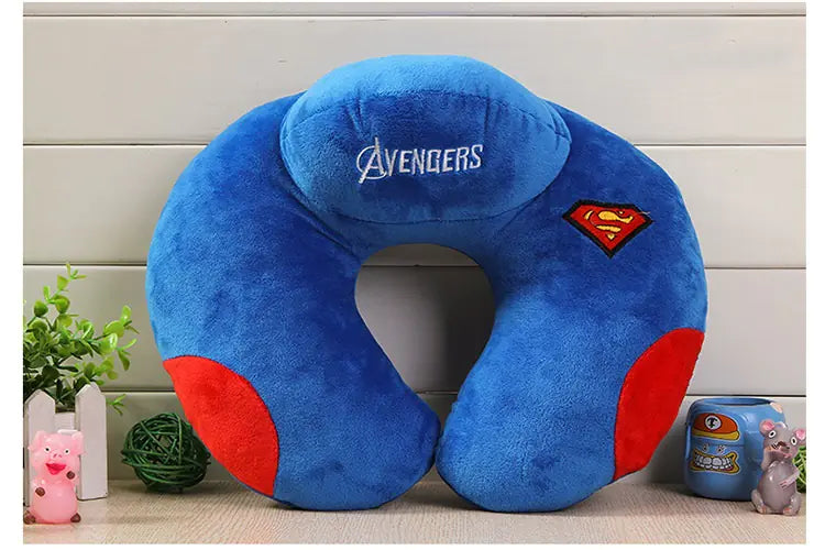 U-Shaped Travel Neck Pillow - Cartoon Superhero Collectible Design