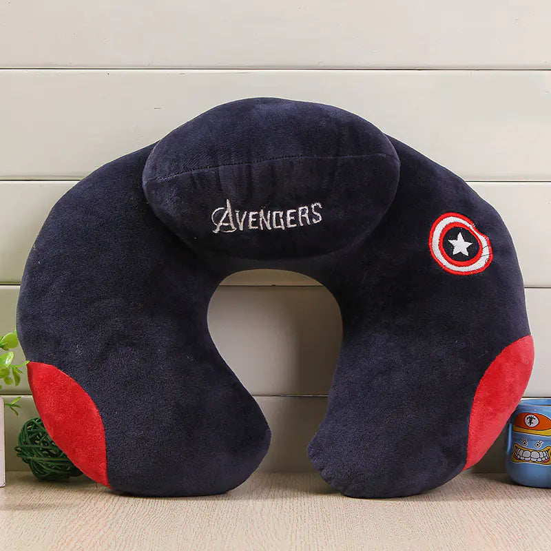 U-Shaped Travel Neck Pillow - Cartoon Superhero Collectible Design