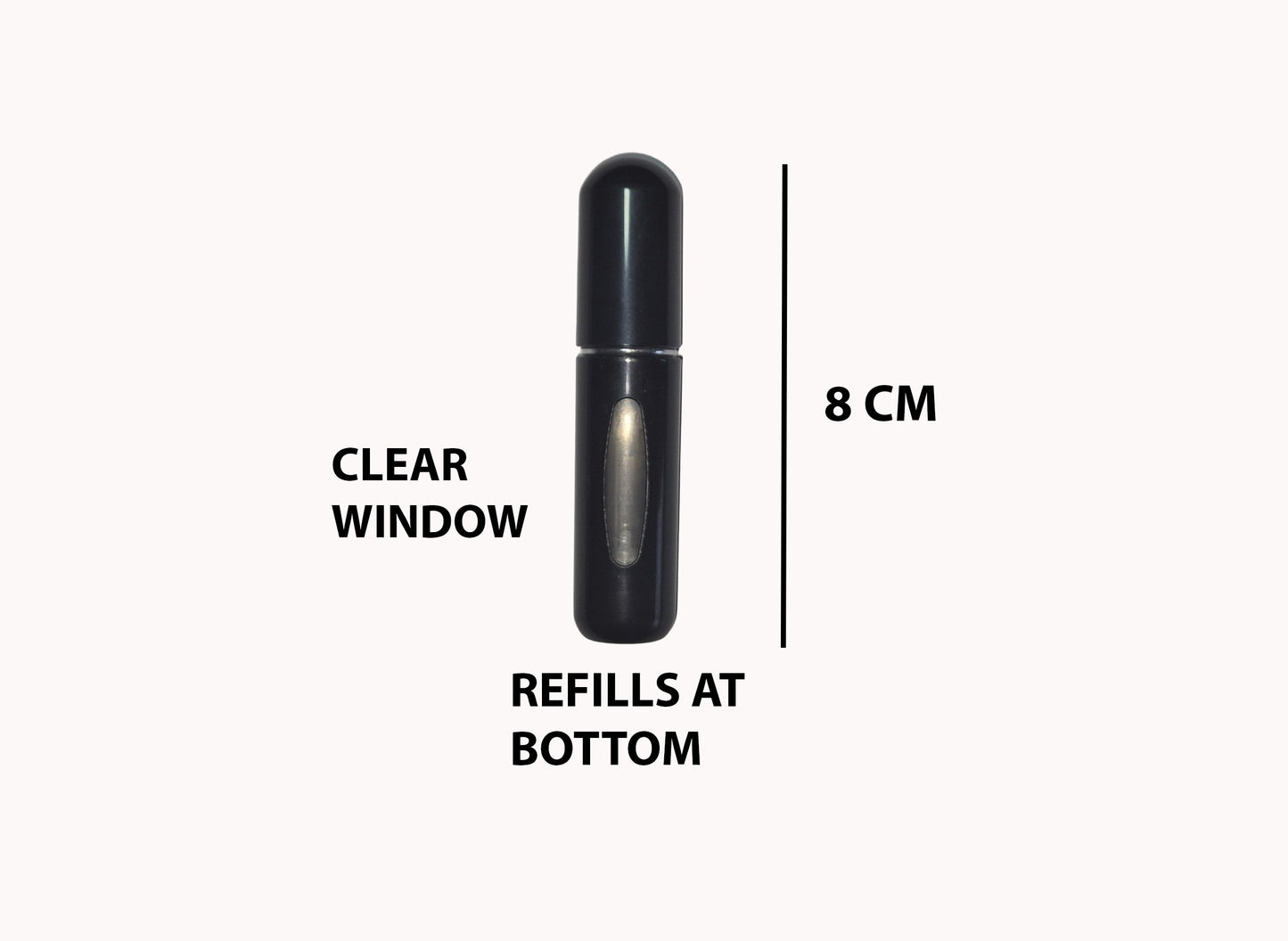 20 Pack Refillable Perfume Bottles Black 10ml