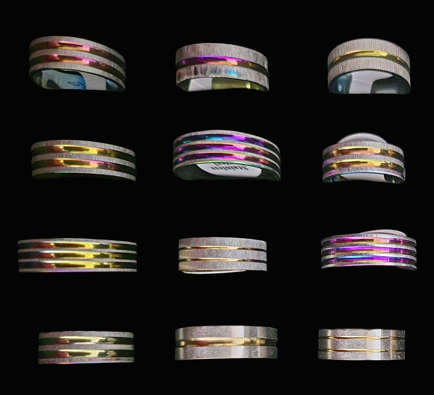 Mixed Rings Stainless Steel 50 Pack