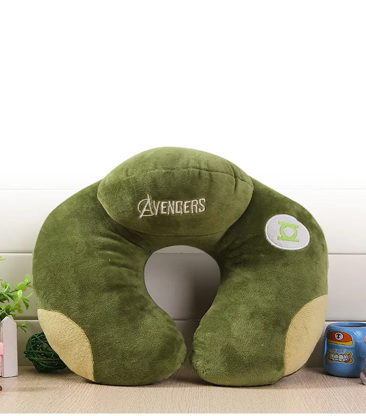 U-Shaped Travel Neck Pillow - Cartoon Superhero Collectible Design