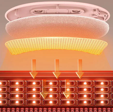 Close-up of a ceiling light fixture with visible components.