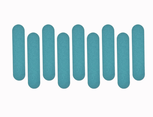 turquoise nail file set double sided 10pk fine grit