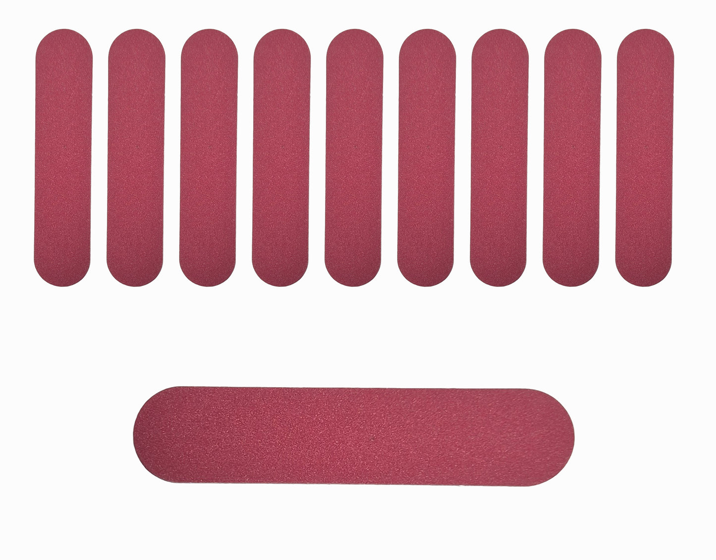 Red nail file set double sided 10pk fine grit