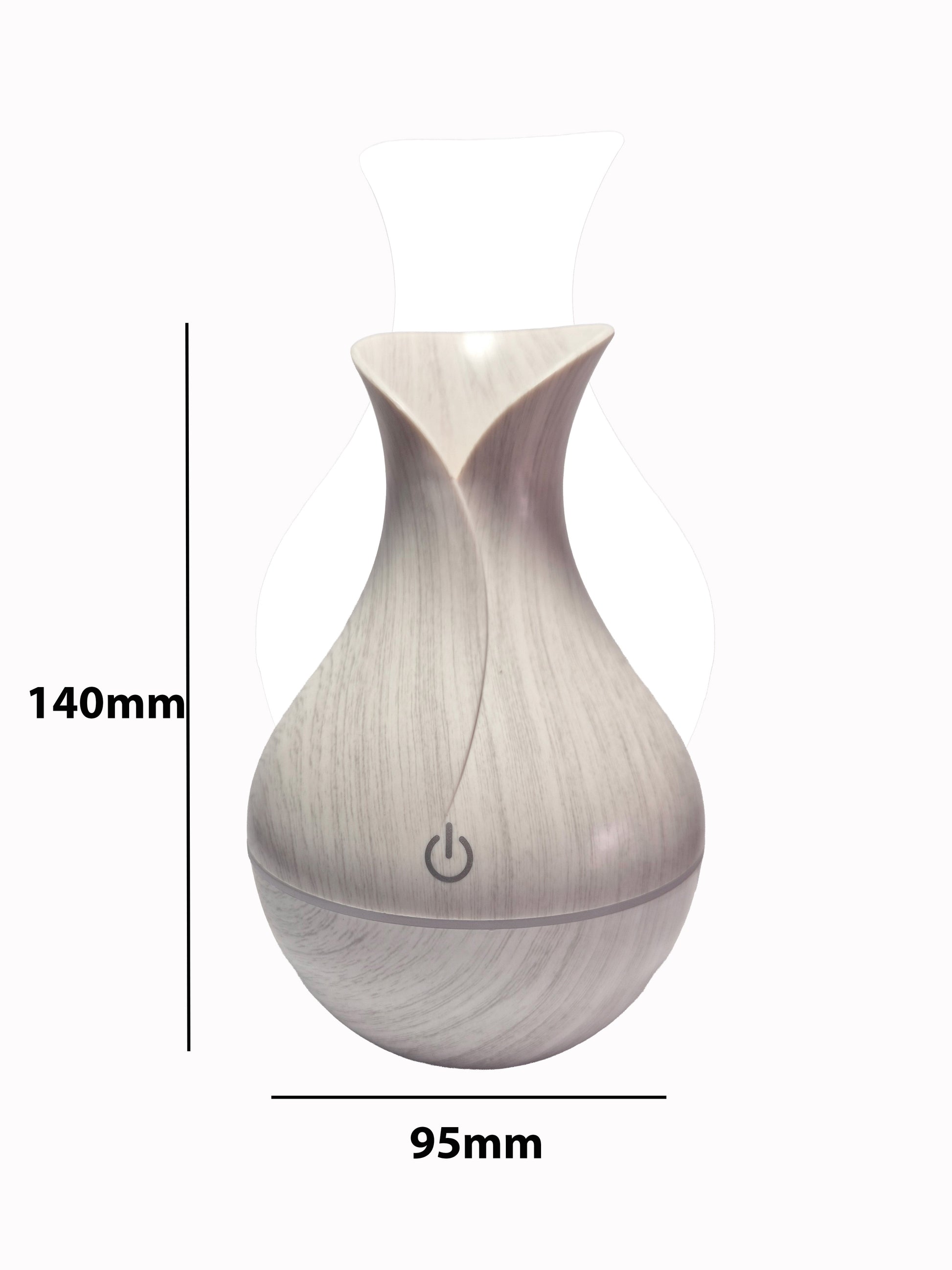 Mini Humidifier Diffuser Aroma White Wood Grain (Size)