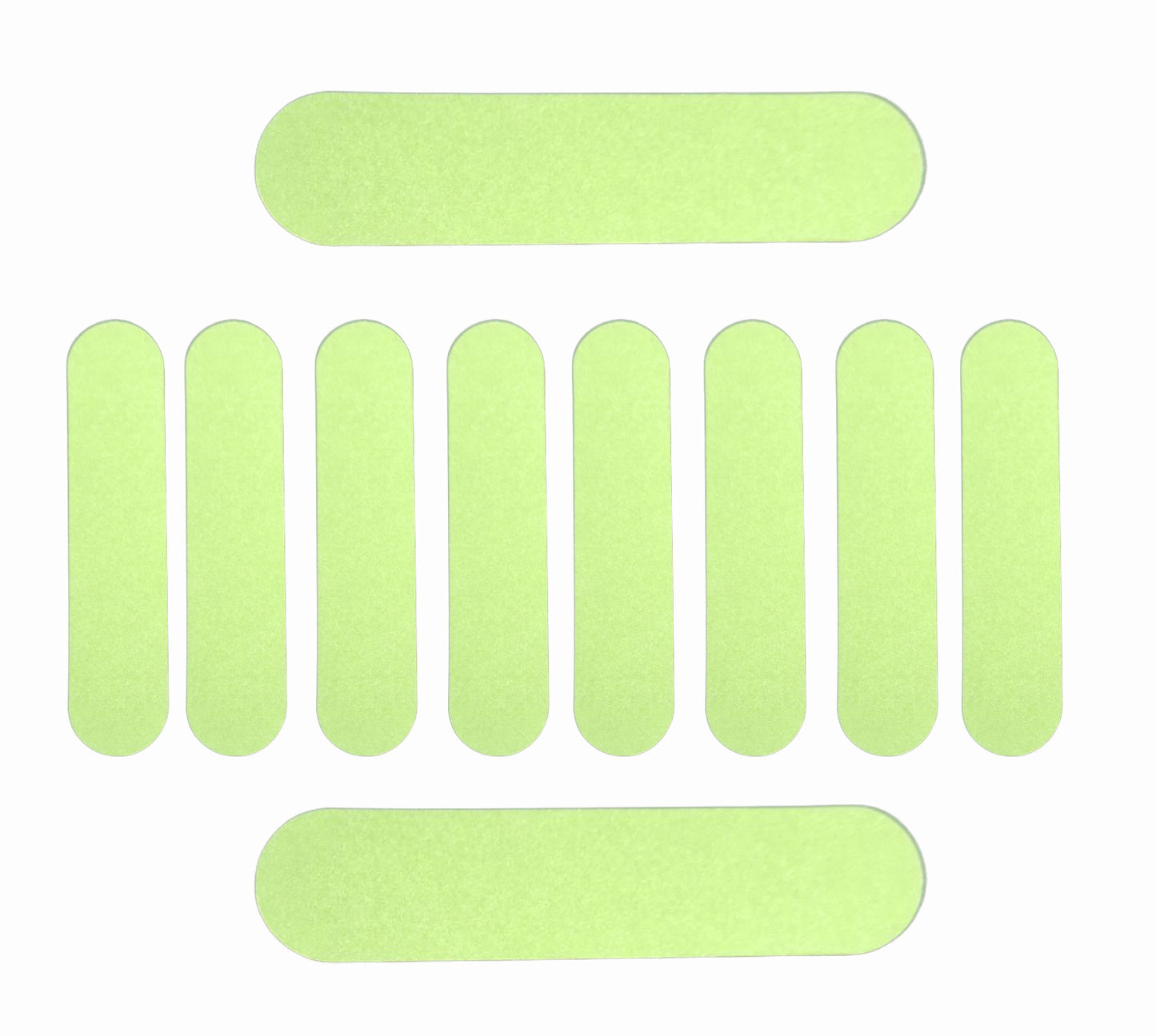 Green nail file set double sided 10pk fine grit